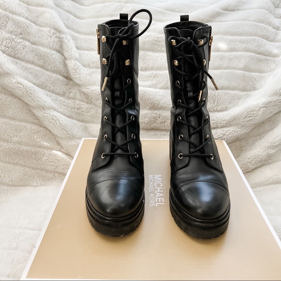 michael kors anaka combat boots